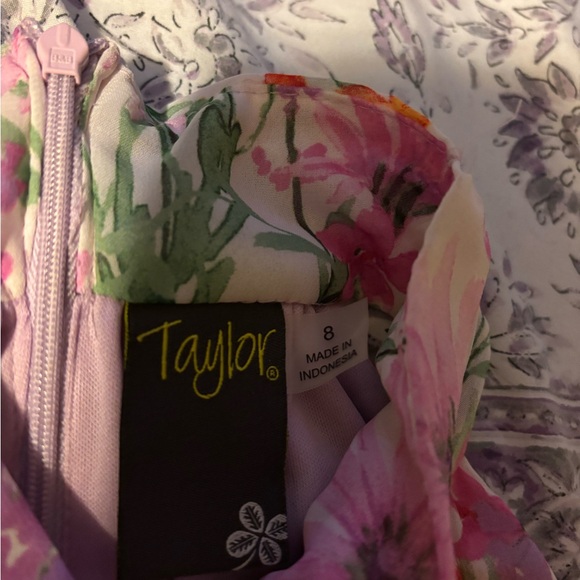 Floral Pink and Green Maxi Dress - Picture 3 of 4